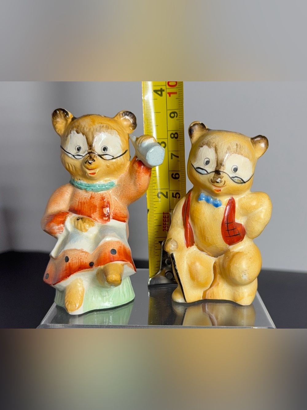 Vintage Mid Century Shafford "Old Bears" Salt & Pepper Shakers Japan